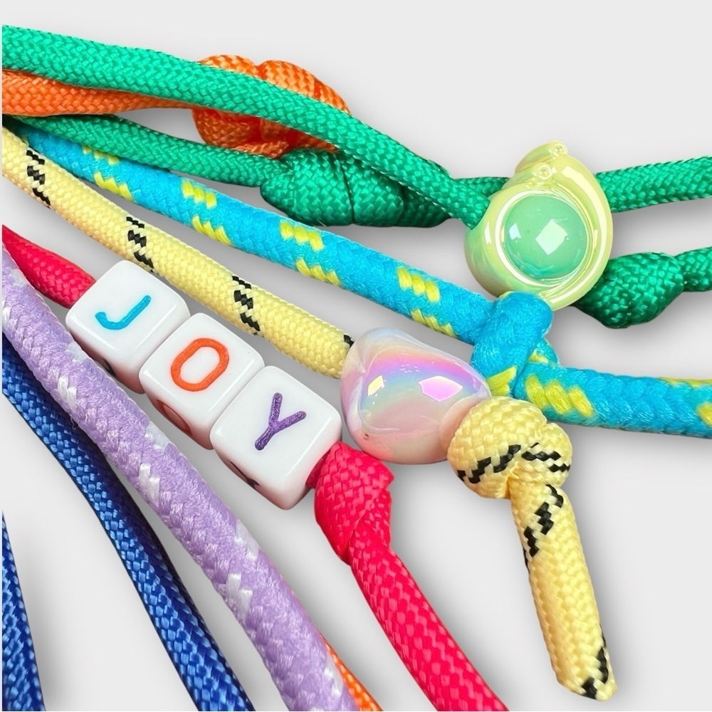 Christian Bag Charm, Colorful Tassel, Cross, and Joy Beaded - Picture 4 of 5